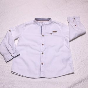 3-4Y (3/$20) White Casual Button-Down by L.O.G.G. and H&M
